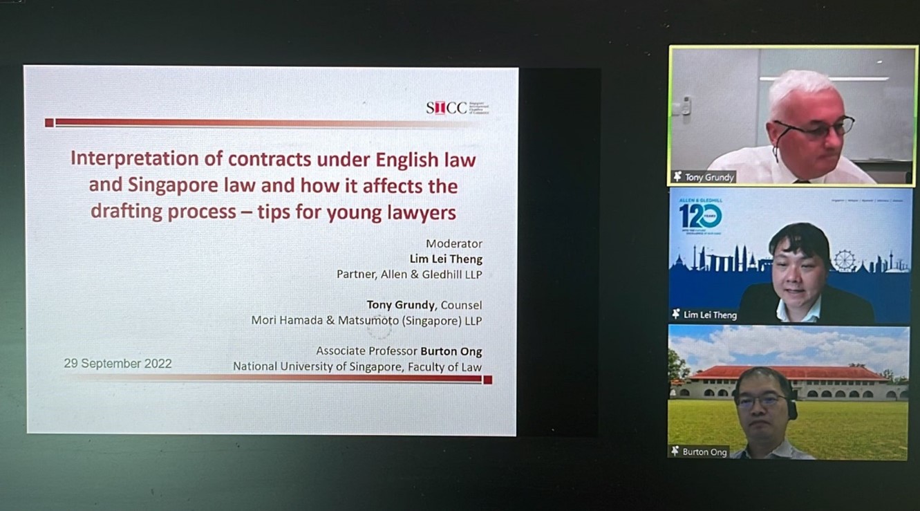 Legal Services Interest Group Meeting - SICC - Singapore International  Chamber of Commerce